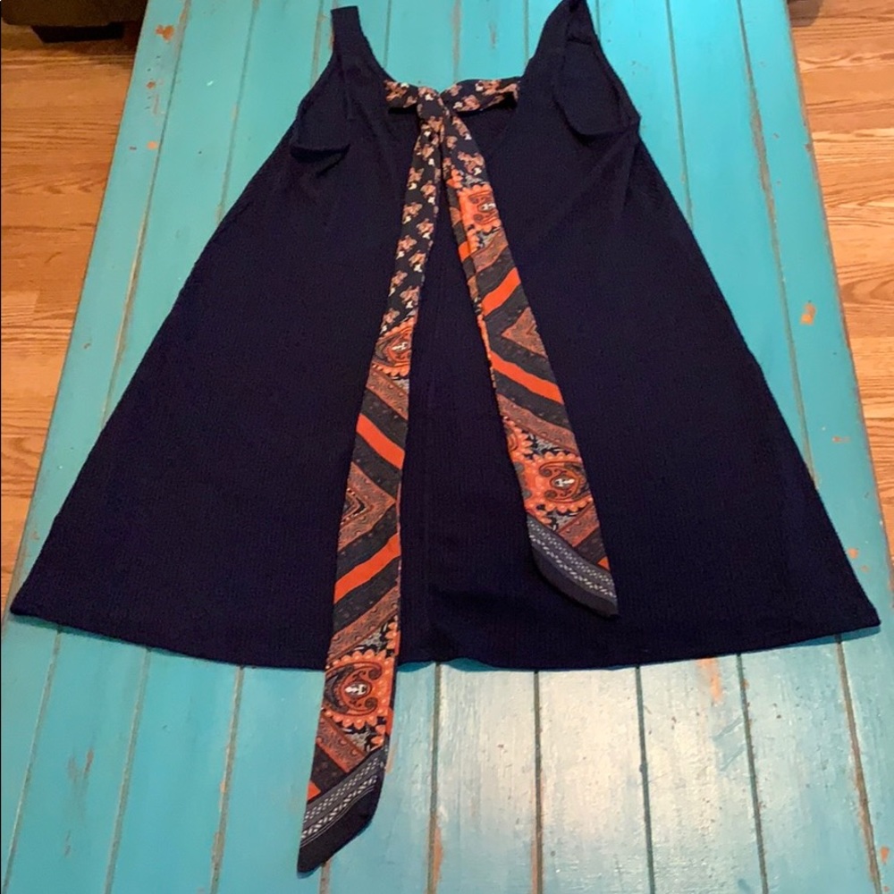 Blue Rain Blue Ribbed Dress